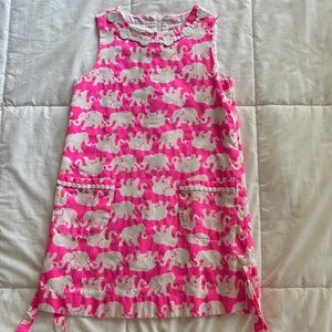 Adorable Hot Pink Lily Pulitzer Elephant Pattern Dress Size 8